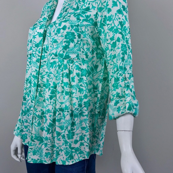 Anthropologie {Maeve} Islet Buttondown Floral Top - Picture 6 of 8